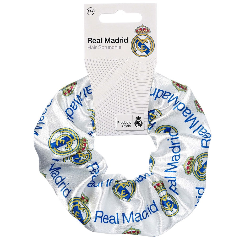 White-Blue-Yellow - Back - Real Madrid CF Crest Scrunchie