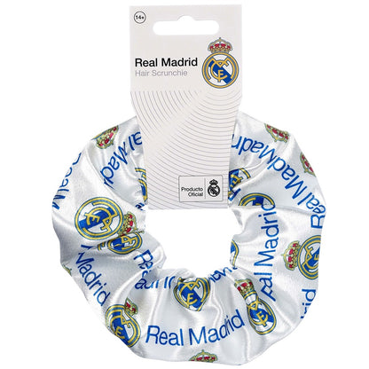 White-Blue-Yellow - Back - Real Madrid CF Crest Scrunchie