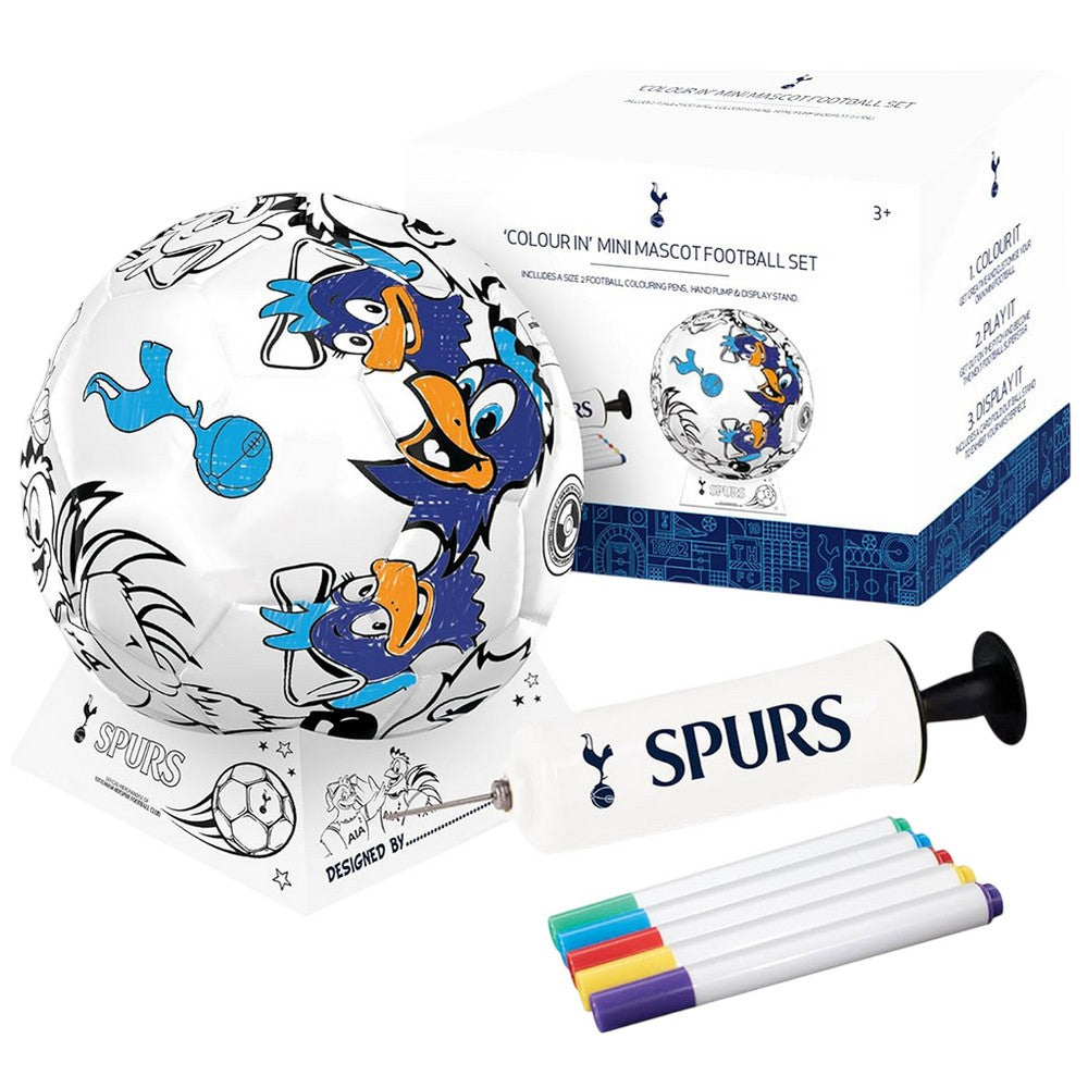 Multicoloured - Front - Tottenham Hotspur FC Colour In Mini Football Set