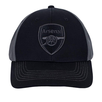 Black-Grey - Front - Arsenal FC Crest Baseball Cap
