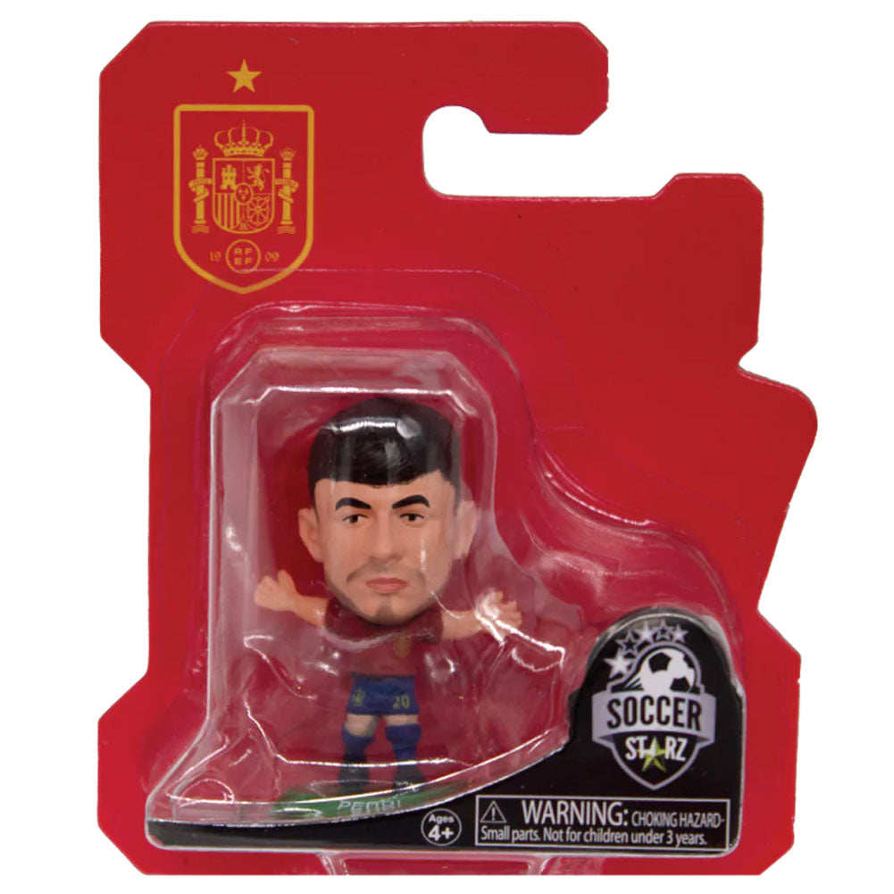 Red-Blue-White - Back - Spain Pedri SoccerStarz Football Figurine
