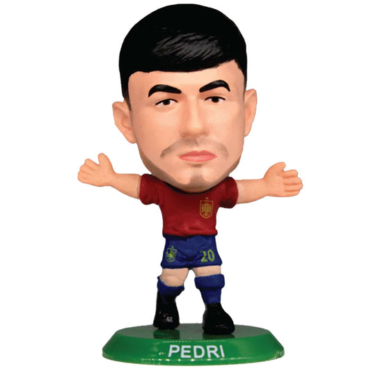 Red-Blue-White - Front - Spain Pedri SoccerStarz Football Figurine