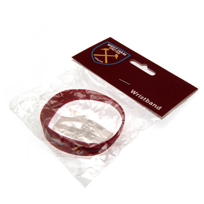 Claret - Side - West Ham United FC Official Silicone Wristband