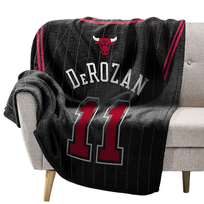 Black-Red-White - Back - Chicago Bulls De Rozan Blanket