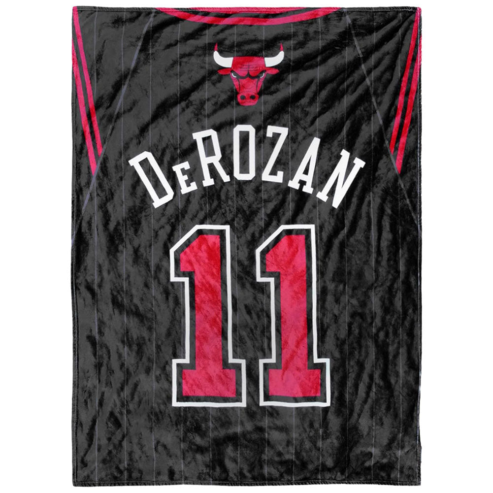 Black-Red-White - Front - Chicago Bulls De Rozan Blanket