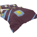 Claret-Sky Blue - Front - Aston Villa FC Reversible Crest Duvet Cover Set