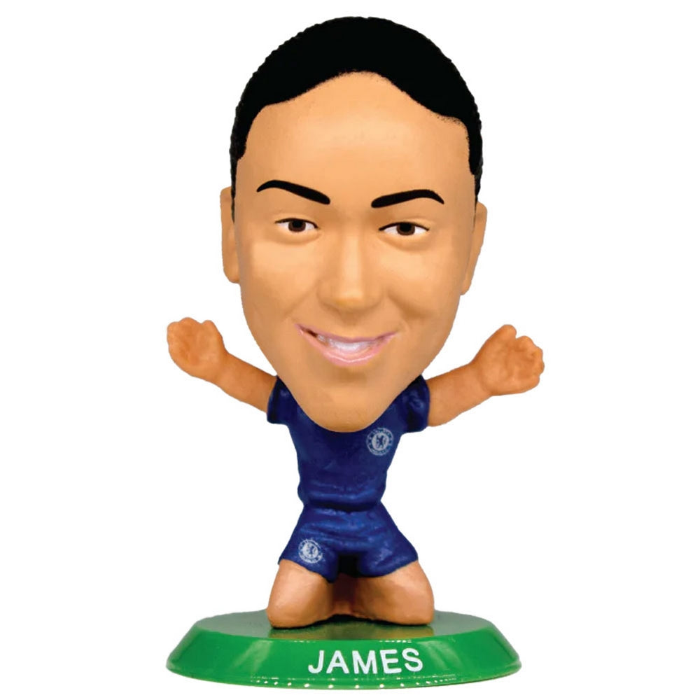 Royal Blue-White - Front - Chelsea WFC James SoccerStarz Football Figurine
