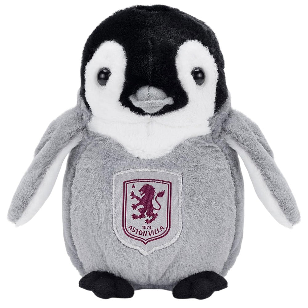 Grey-White-Black - Front - Aston Villa FC Penguin Plush Toy