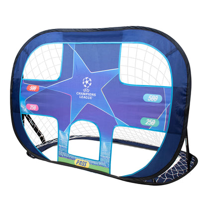 Blue-Multicoloured - Back - UEFA Champions League Pop Up Football Goal
