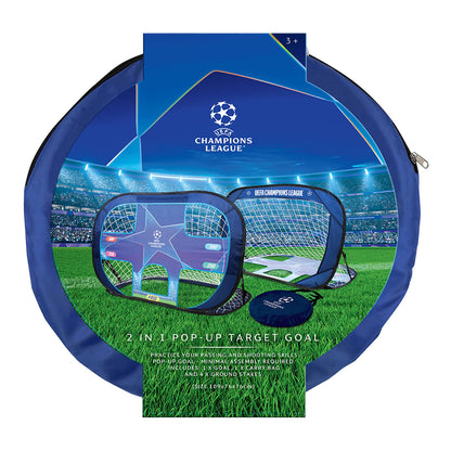 Blue-Multicoloured - Side - UEFA Champions League Pop Up Football Goal