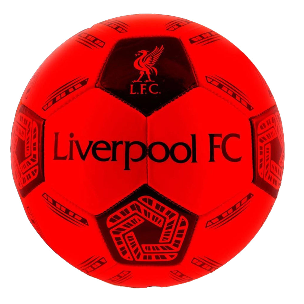 Orange-Black - Back - Liverpool FC LED Light Football (Batteries Included)