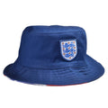 Navy-White-Red - Back - England FA Unisex Adult Reversible Bucket Hat