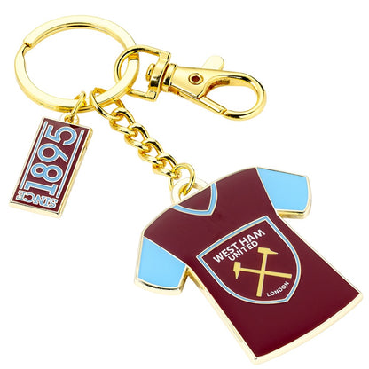 Maroon-Blue - Front - West Ham United FC Shirt Keyring