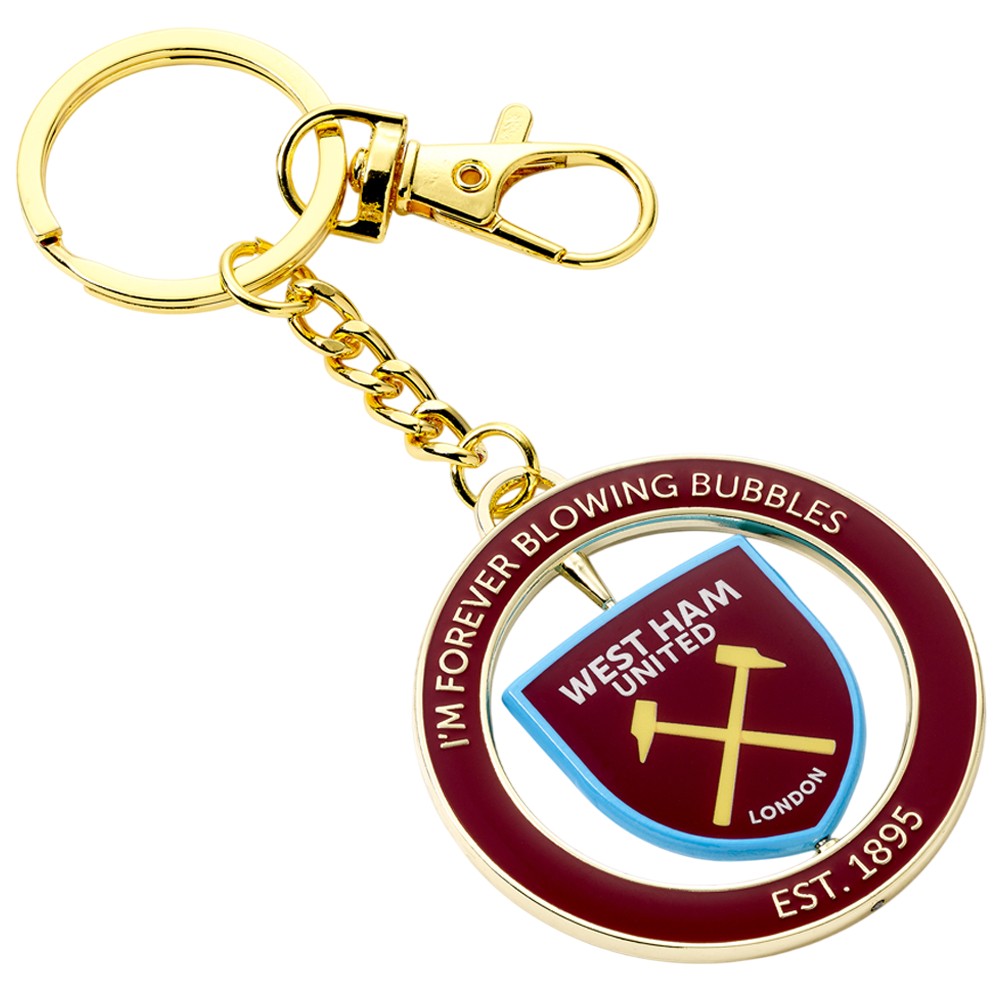 Maroon - Front - West Ham United FC Spinner Keyring