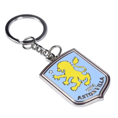 Light Blue-Yellow - Front - Aston Villa FC Crest Keyring
