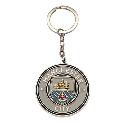 Grey - Front - Manchester United FC Keyring And Badge Set