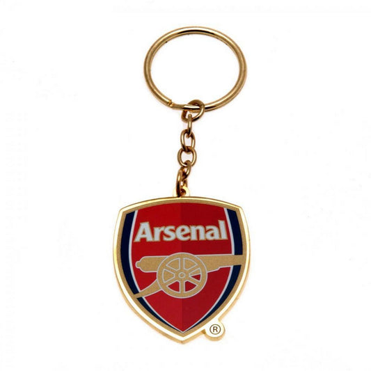 Red - Front - Arsenal FC Keyring And Badge Set