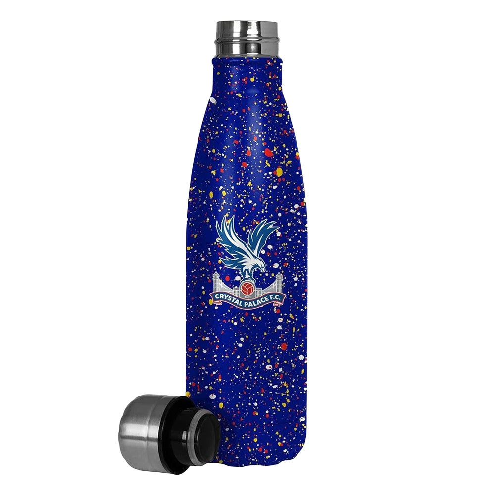 Dark Blue-Burgundy-White - Back - Crystal Palace FC Paint Splatter 500ml Thermal Flask