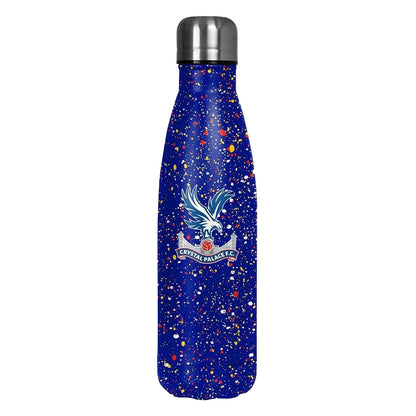 Dark Blue-Burgundy-White - Front - Crystal Palace FC Paint Splatter 500ml Thermal Flask