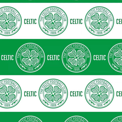 Green-White - Back - Celtic FC Text Gift Wrap Sheets