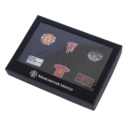 Multicoloured - Side - Manchester United FC Alloy Badge Set (Pack of 6)