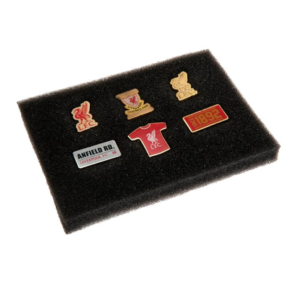 Multicoloured - Back - Liverpool FC Alloy Badge Set (Pack of 6)