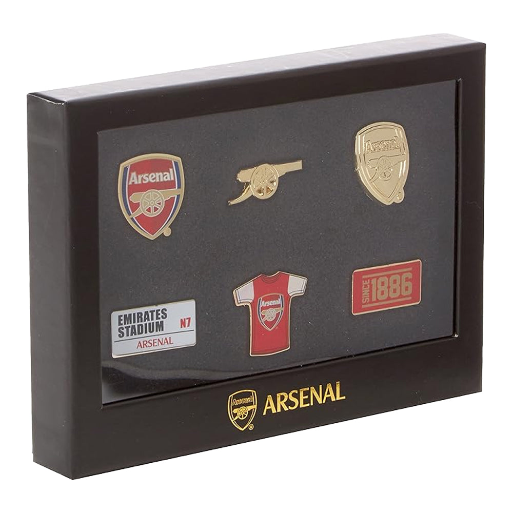 Multicoloured - Back - Arsenal FC Alloy Badge Set (Pack of 6)