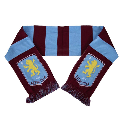 Blue-Yellow-Claret - Back - Aston Villa FC Jacquard Bar Scarf