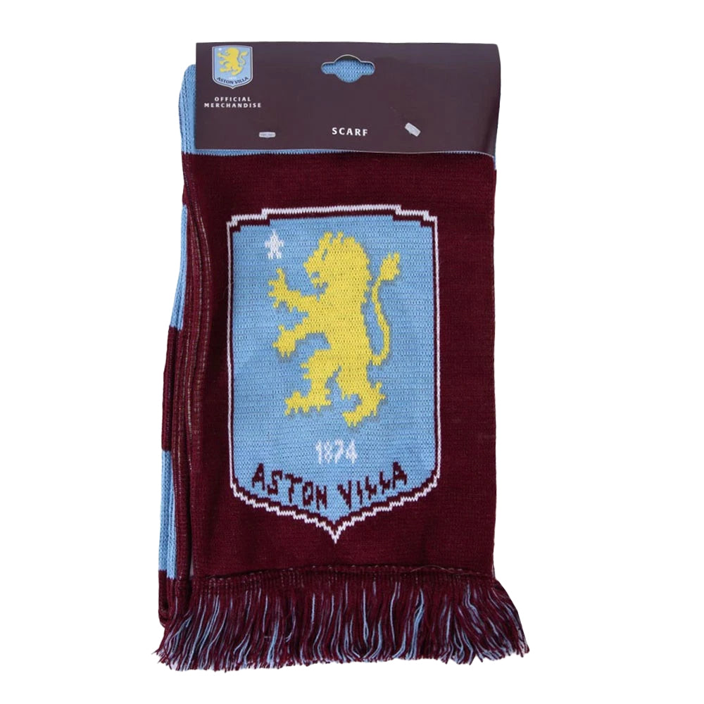 Blue-Yellow-Claret - Pack Shot - Aston Villa FC Jacquard Bar Scarf