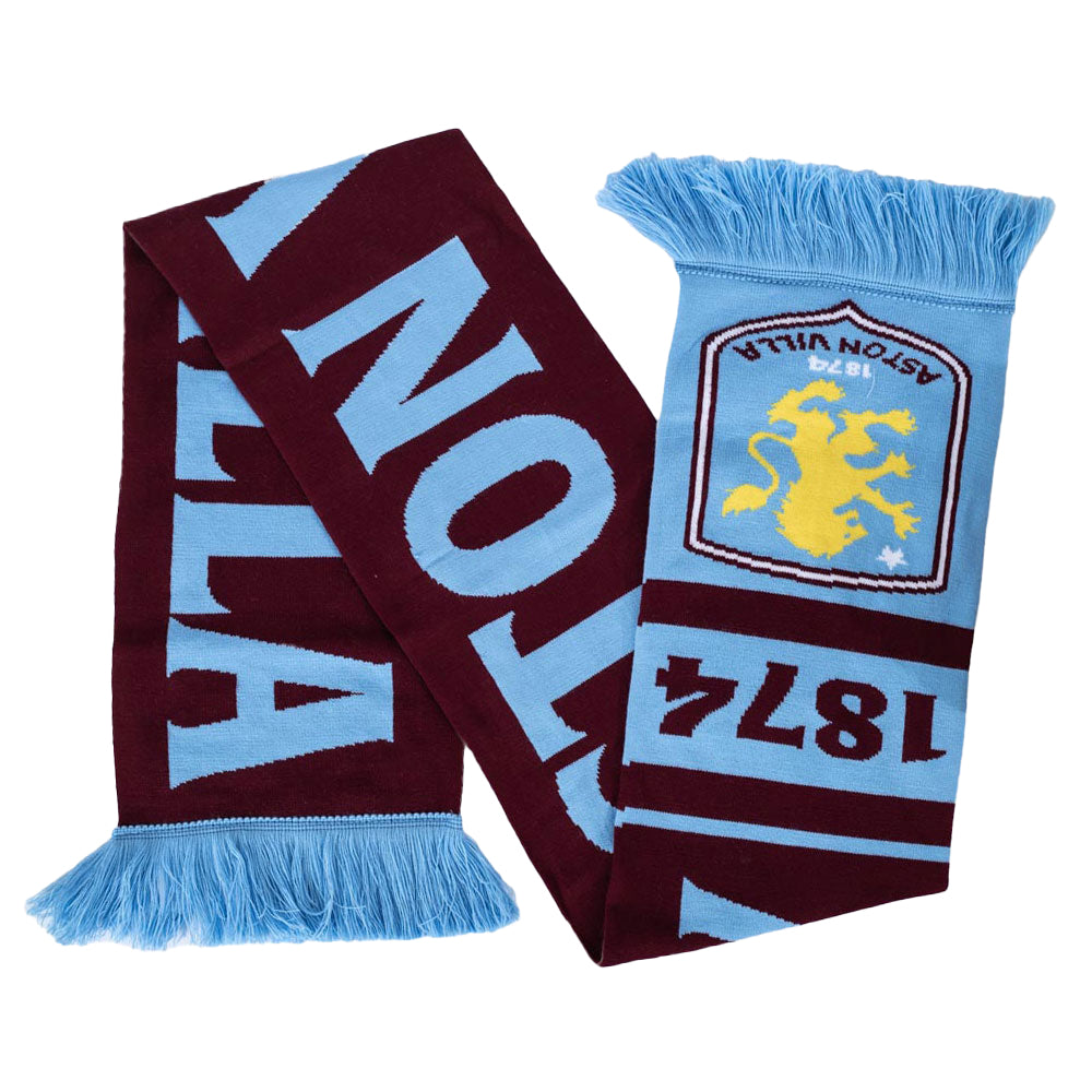 Claret-Sky Blue - Back - Aston Villa FC Nero Bar Scarf
