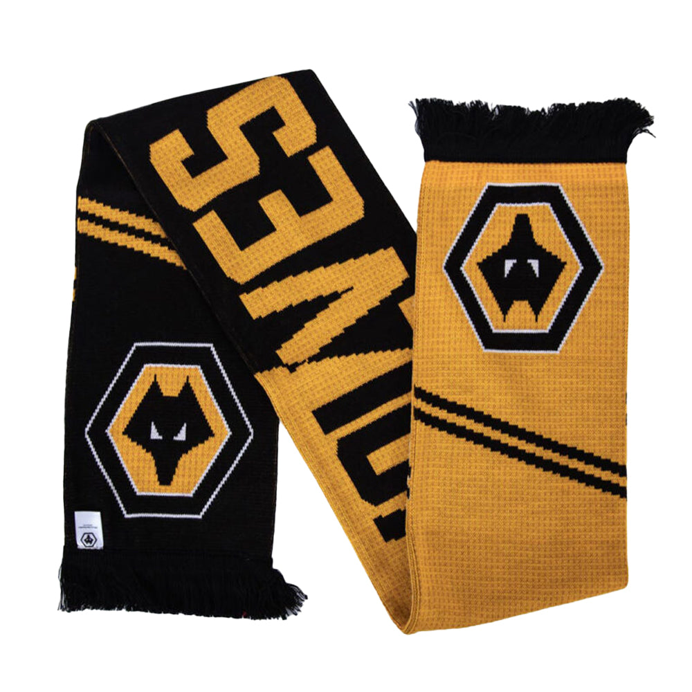 Gold-Black - Back - Wolverhampton Wanderers FC Vertical Bar Scarf