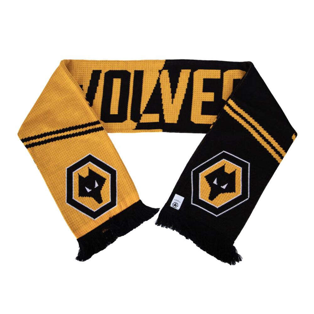 Gold-Black - Side - Wolverhampton Wanderers FC Vertical Bar Scarf