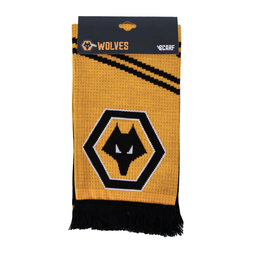 Gold-Black - Lifestyle - Wolverhampton Wanderers FC Vertical Bar Scarf