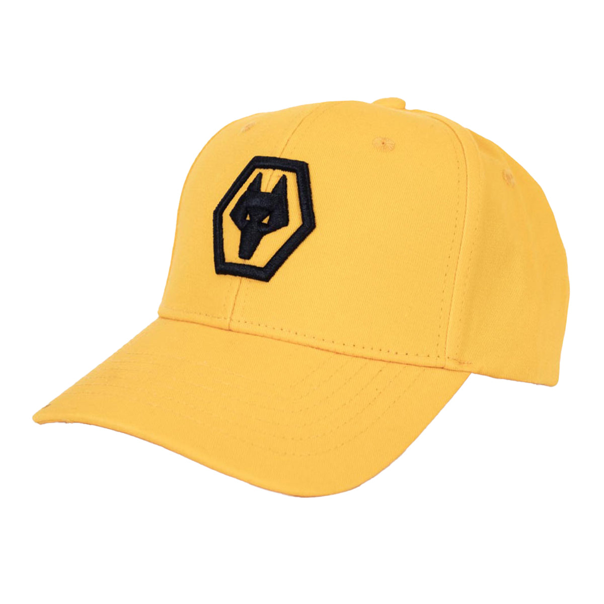 Yellow-Black - Front - Wolverhampton Wanderers FC Unisex Adult Home Colour Baseball Cap