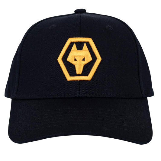 Black-Yellow - Front - Wolverhampton Wanderers FC Unisex Adult Baseball Cap