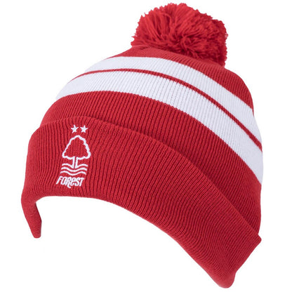 Red-White - Side - Nottingham Forest FC Unisex Adult Bar Knitted Ski Hat