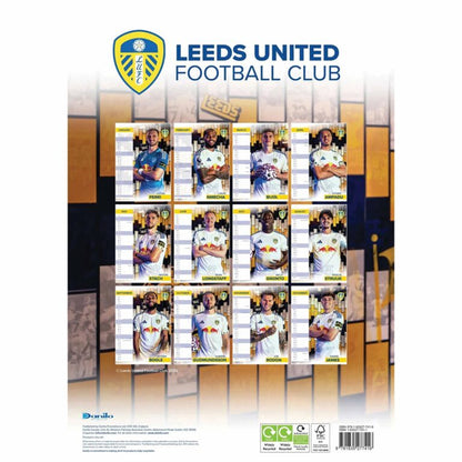 Multicoloured - Back - Leeds United FC 2026 A3 Wall Calendar