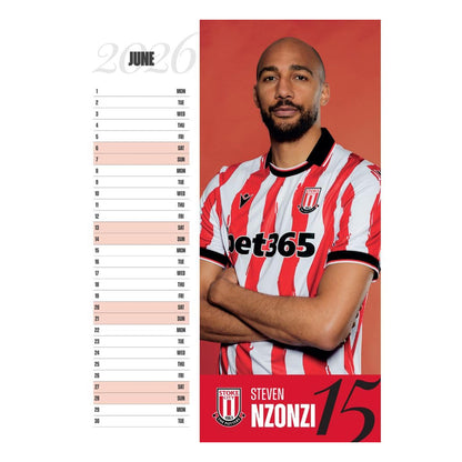 Red-White-Blue - Back - Stoke City FC 2026 A3 Wall Calendar