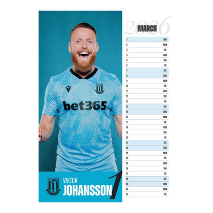 Red-White-Blue - Side - Stoke City FC 2026 A3 Wall Calendar