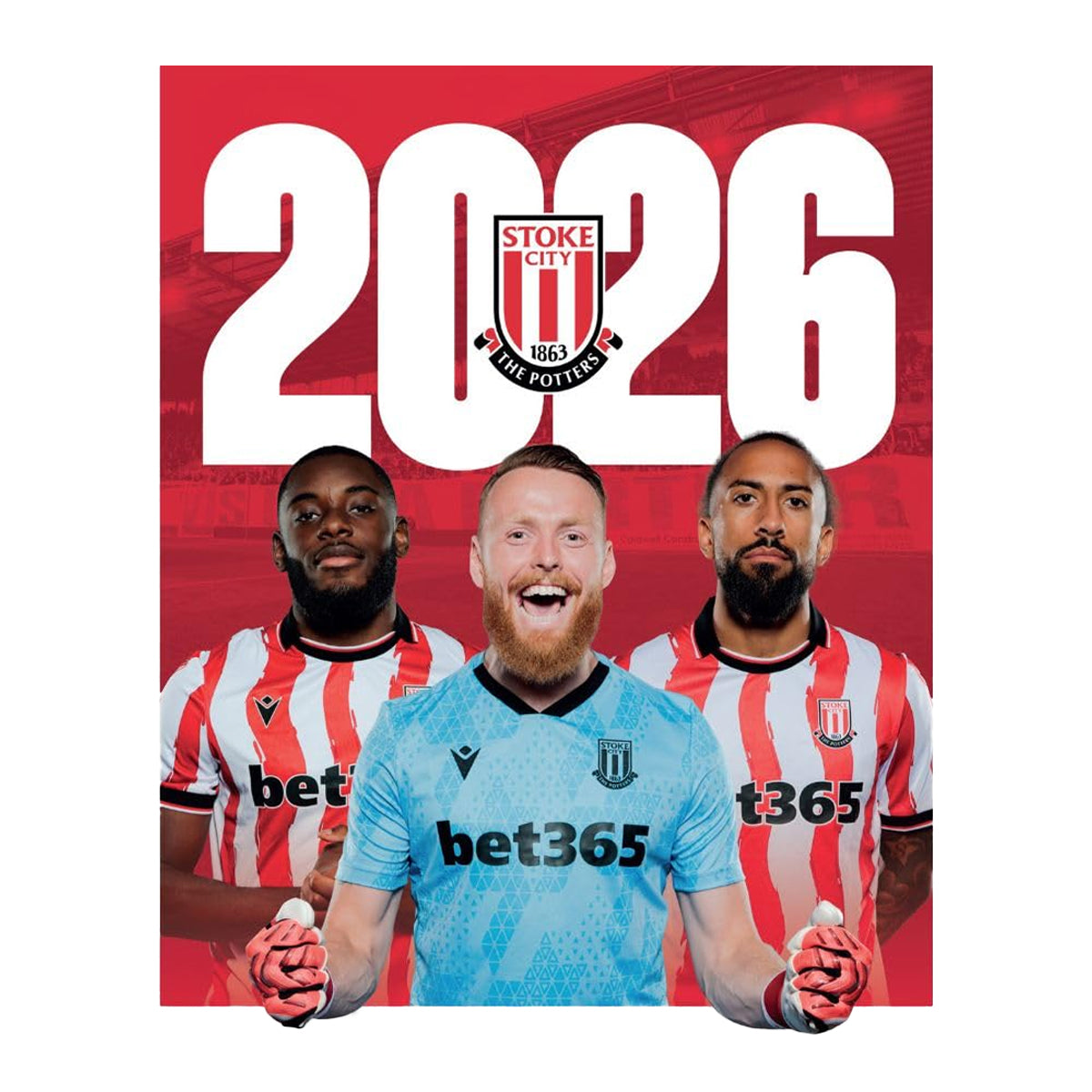 Red-White-Blue - Front - Stoke City FC 2026 A3 Wall Calendar