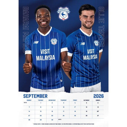 Blue-White - Side - Cardiff City FC 2026 A3 Wall Calendar