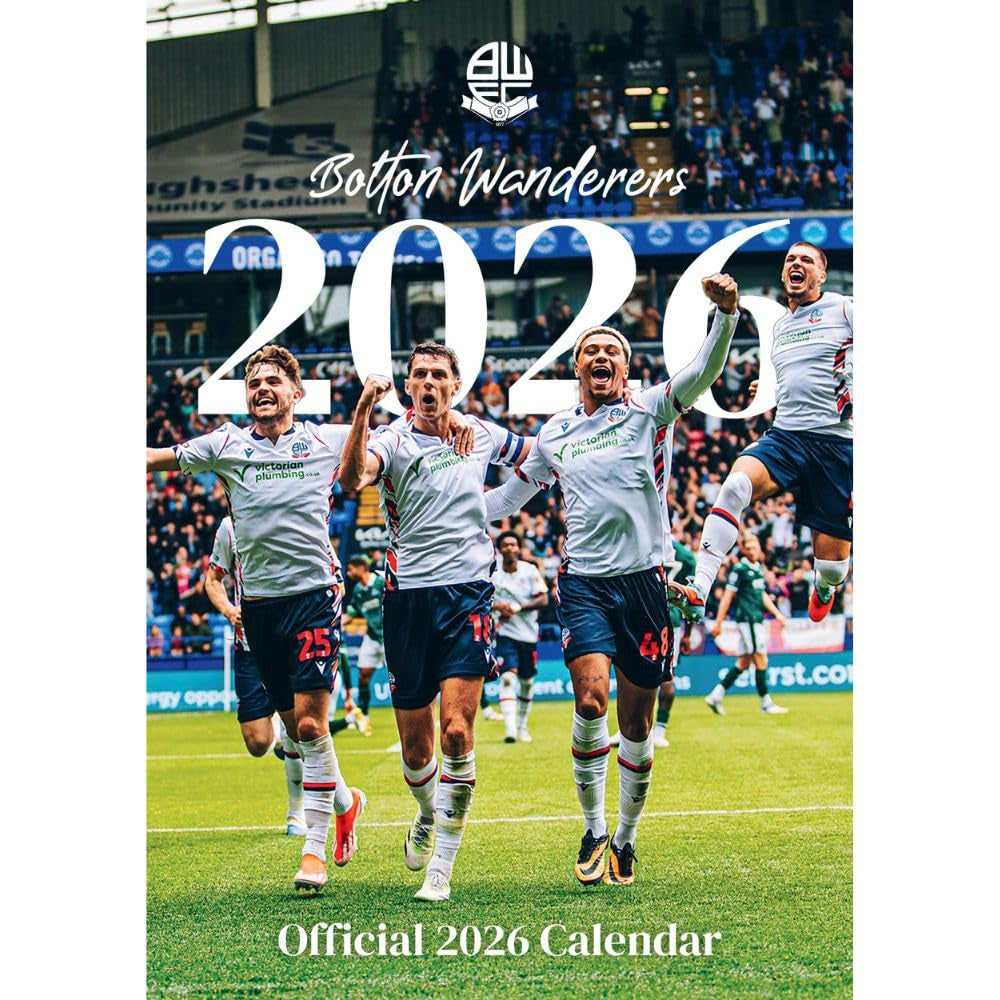 Multicoloured - Front - Bolton Wanderers FC 2026 A3 Wall Calendar