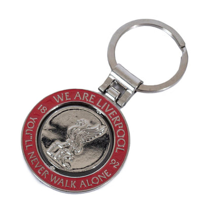 Red - Back - Liverpool FC Crest Spinner Keyring