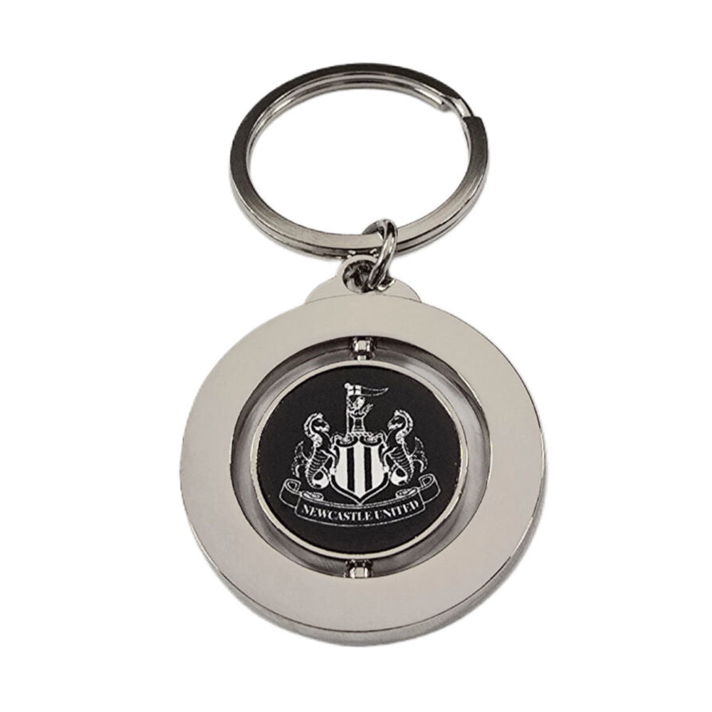Black-White-Navy - Back - Newcastle United FC Spinner Keyring