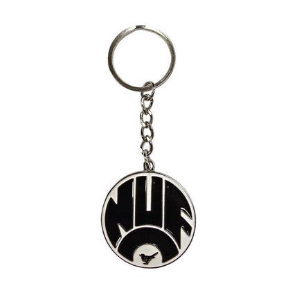 Black-White-Navy - Front - Newcastle United FC Retro 83-88 Crest Keyring And Badge Set