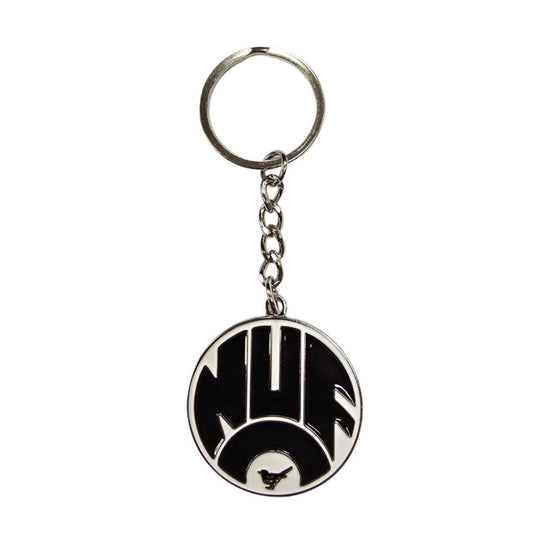 Black-White-Navy - Front - Newcastle United FC Retro 83-88 Crest Keyring And Badge Set