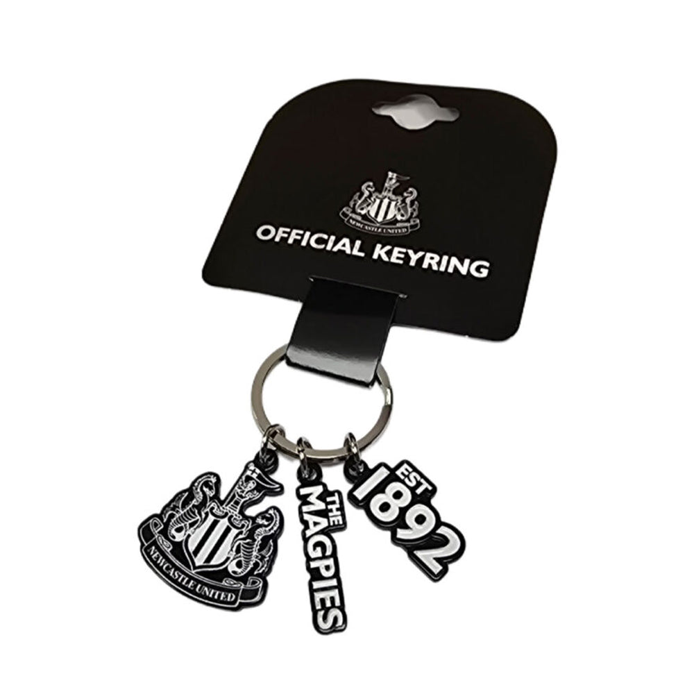 Black-White - Back - Newcastle United FC Charm Keyring