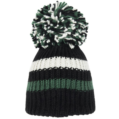 Black-White-Green - Back - Harry Potter Unisex Adult Slytherin Bobble Beanie