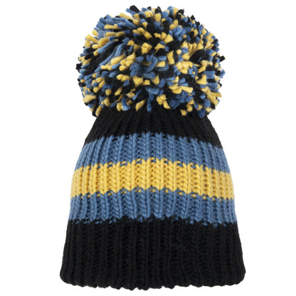 Black-Blue-Yellow - Back - Harry Potter Unisex Adult Raven Claw Bobble Beanie