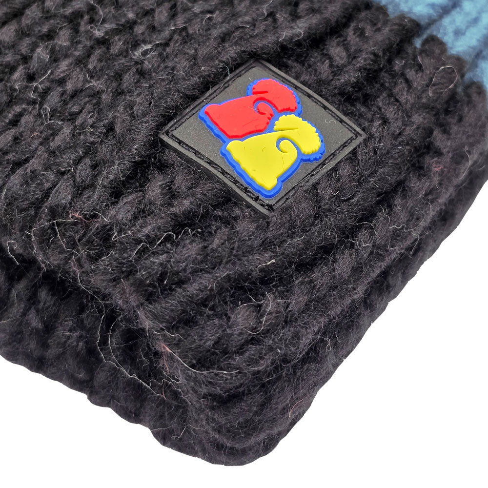 Black-Blue-Yellow - Side - Harry Potter Unisex Adult Raven Claw Bobble Beanie